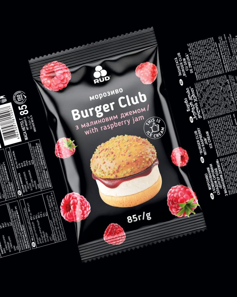 Дизайн упаковки продукту: кейс морозива Burger | Red&Ko