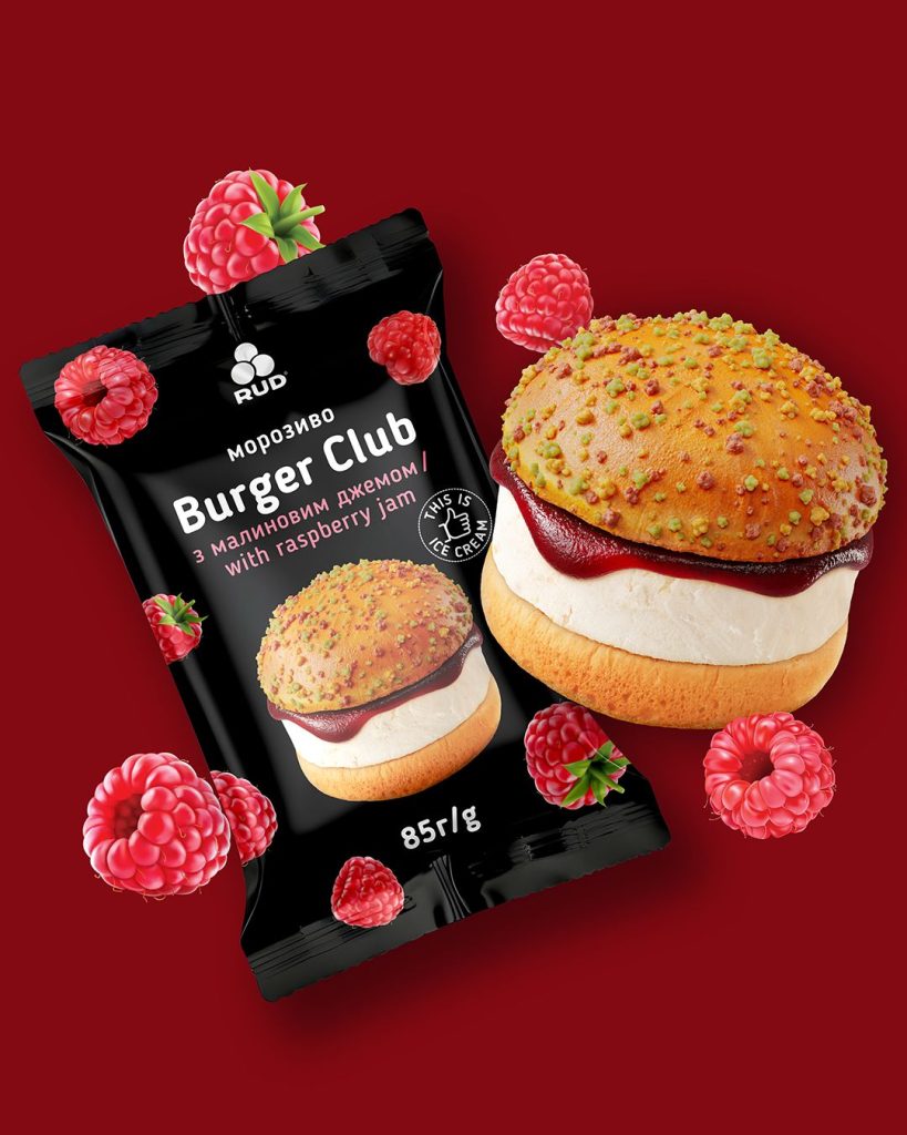Дизайн упаковки продукту: кейс морозива Burger | Red&Ko